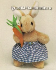мягкая игрушка заяц с морковкой своими руками