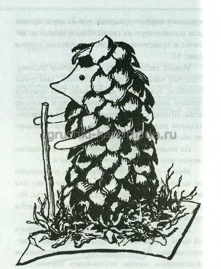 Ёжик из шишки своими руками